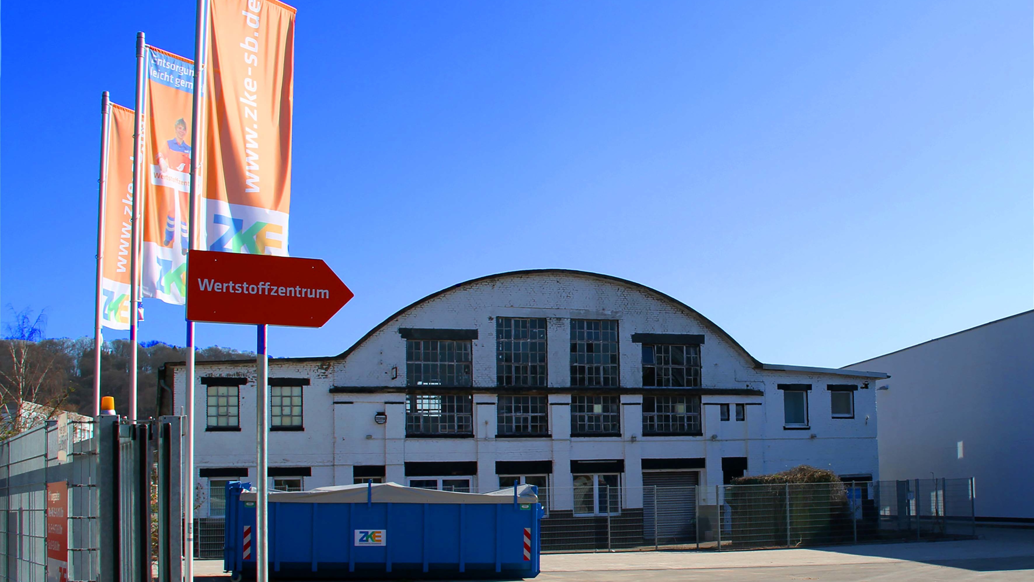 Eingang Wertstoffzentrum Am Holzbrunnen 4 (Foto: ZKE)