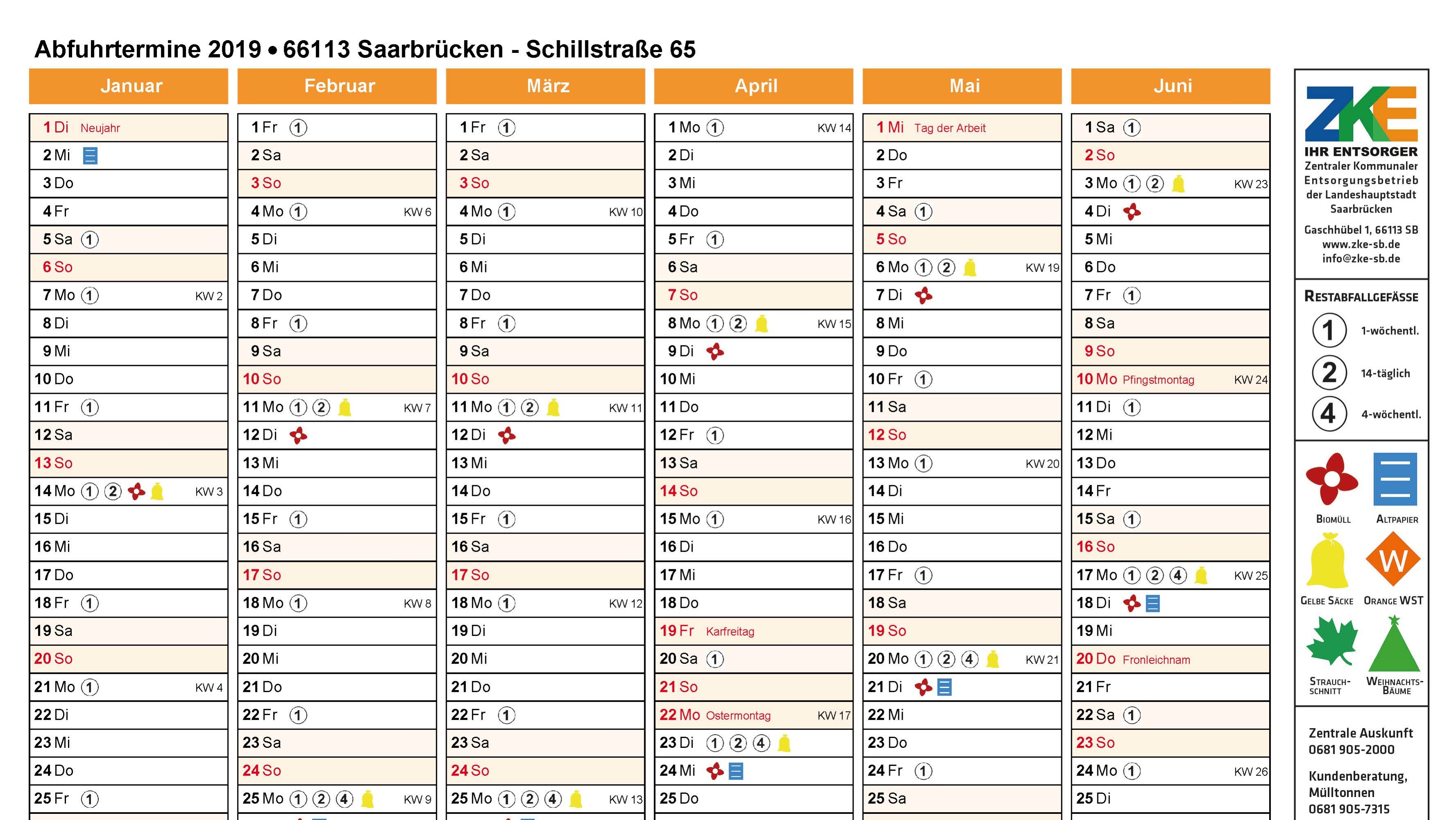 Abfallkalender ZKE