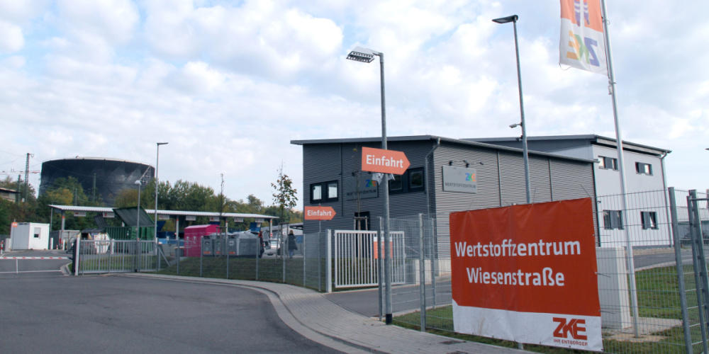 Wertstoffzentrum Wiesenstraße Wertstoffzentrum Wiesenstraße, Foto: ZKE