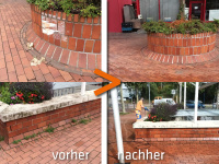 Vorher-Nachher: Sonderreinigung des Malstatter Marktes. Foto: ZKE