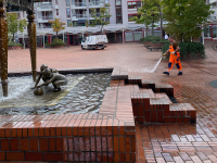 Sonderreinigung Malstatter Markt. Foto: ZKE